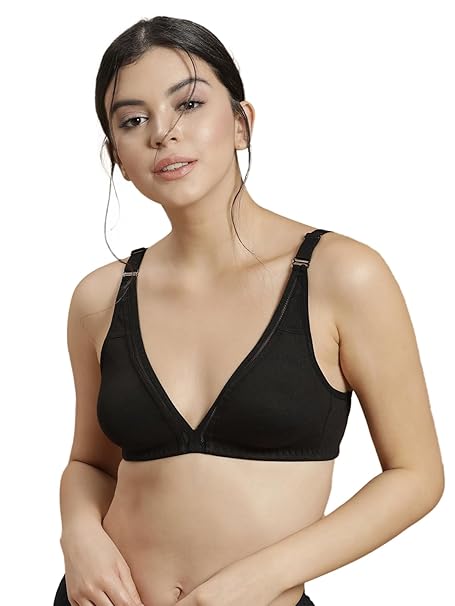 Clovia Women’s Cotton Non-Padded Wire-Free Casual T-Shirt Bra – Everyday Comfort Fit